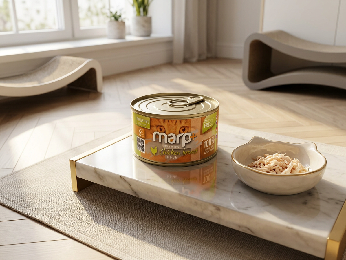 Marp Holistic Plus konzerva pro kočky – Kuřecí prsa ve vývaru 70g