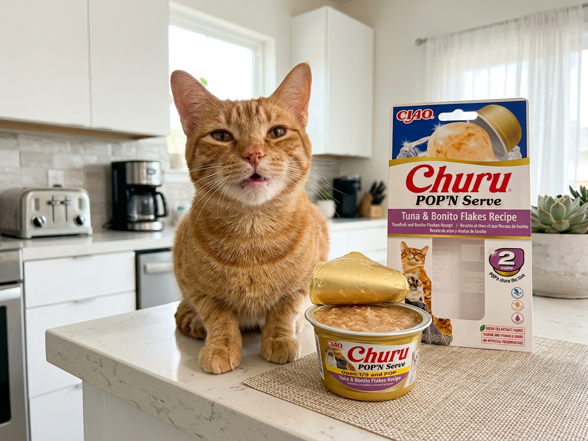 Inaba Churu POP'N SERVE tuňák a vločky bonito 2 x 35 g