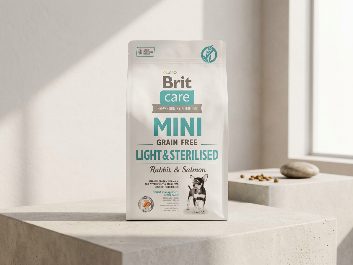 Brit Care Mini Light & Sterilised Rabbit & Salmon – 2 kg
