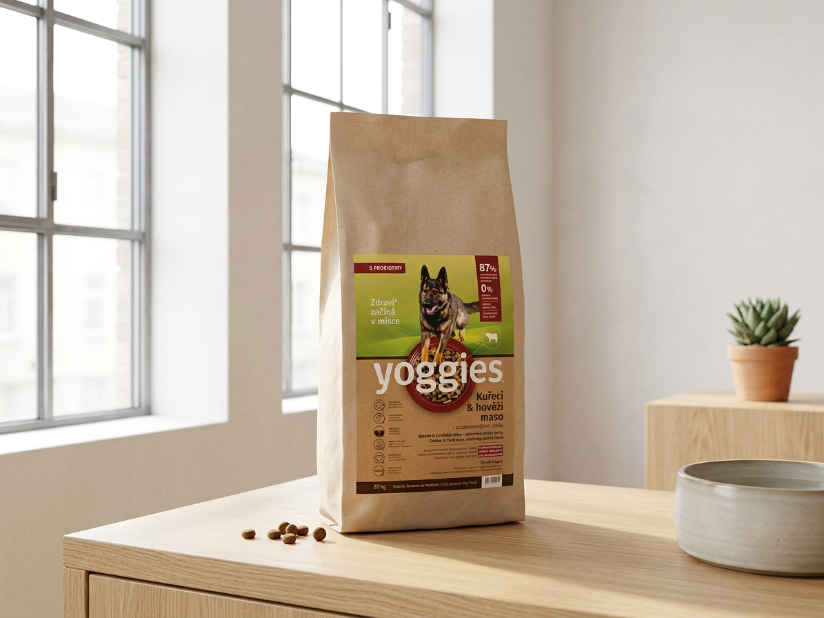 Yoggies granule pro psy kuřecí a hovězí maso, lisované za studena 20 kg