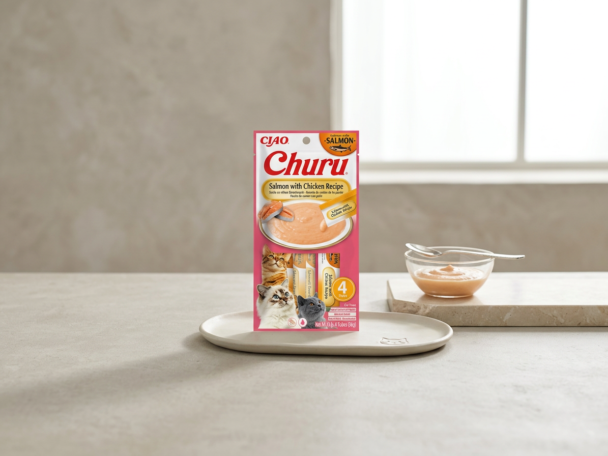 Churu Cat Salmon with Chicken Recipe 4x14g