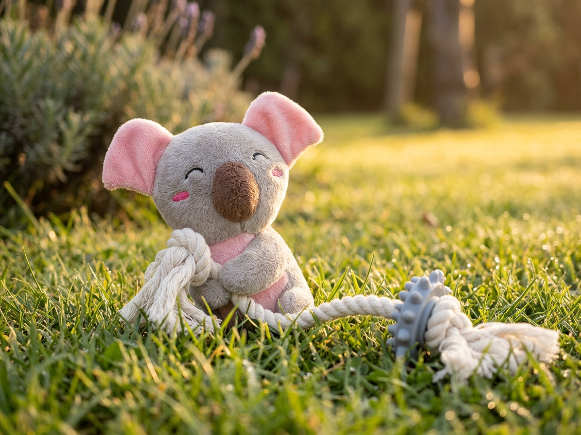 Flamingo Didi Hračka pro štěňata Koala s lanem 23cm
