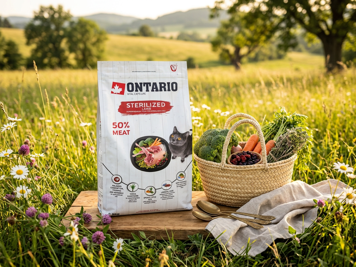 Ontario Cat Sterilised Lamb 2 kg – granule pro sterilizované kočky
