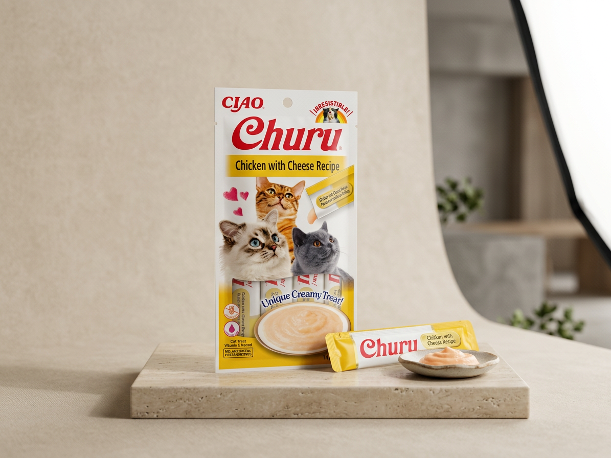 Churu cat masové pyré - kuře, sýr 56g