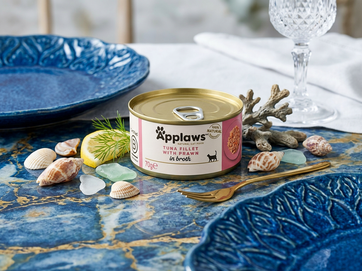 Konzerva Applaws Cat tuňák s krevetami 70g
