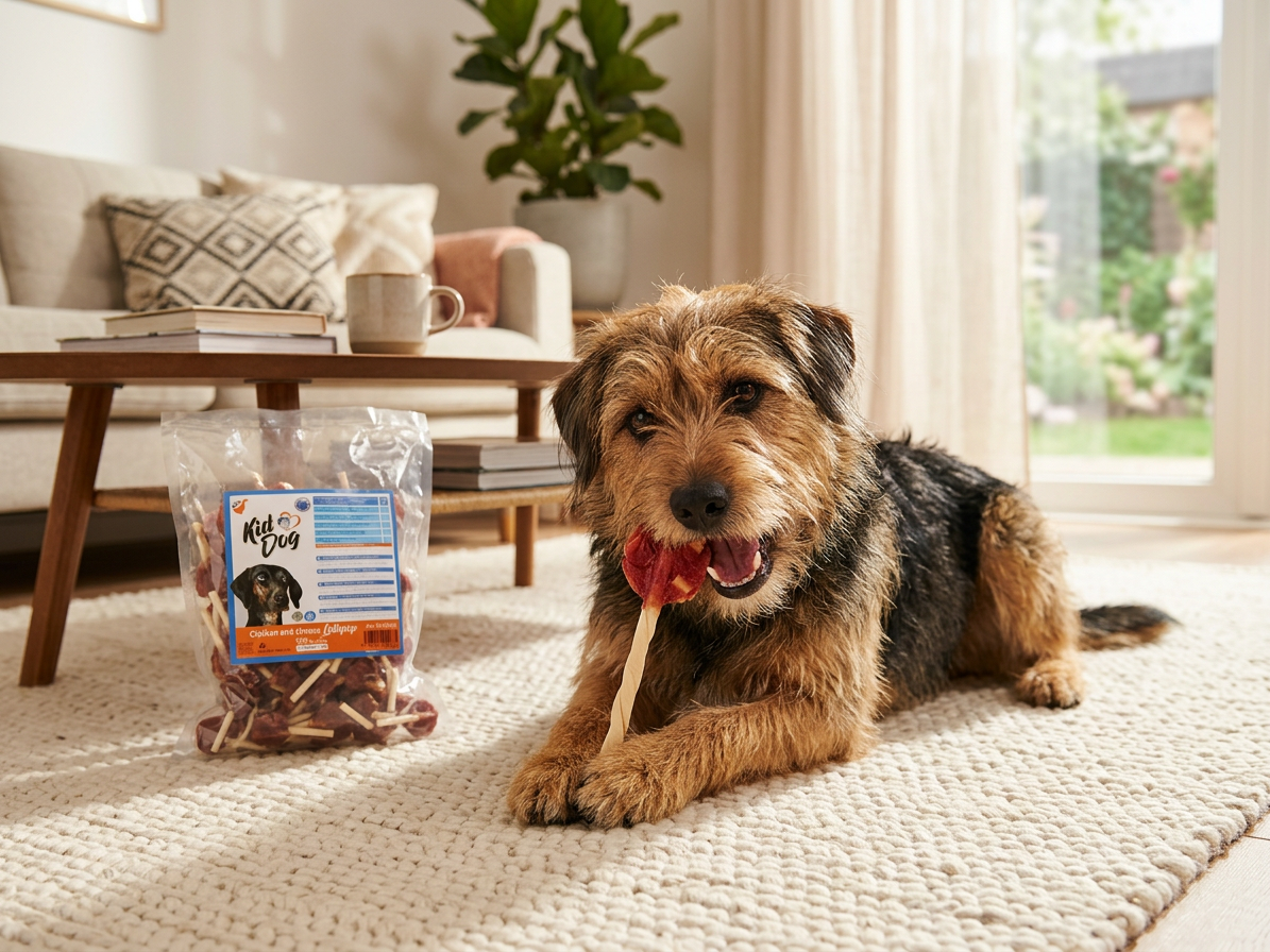 KIDDOG BUFFET LOLLIPOP lízátko s kachním masem a sýrem 9 cm/8 g [100ks]
