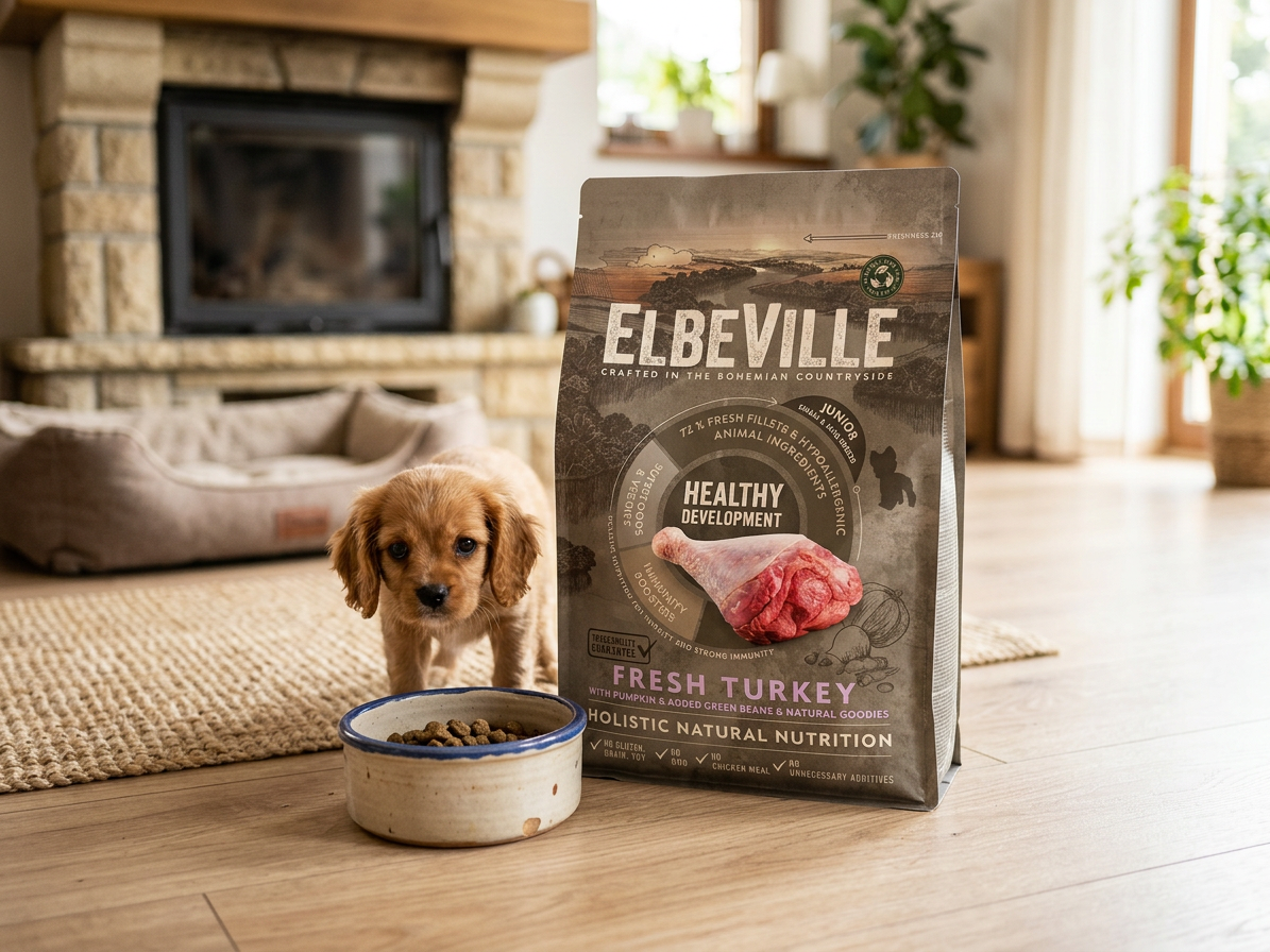 ELBEVILLE Puppy & Junior Mini Fresh Turkey Healthy Development 4 kg