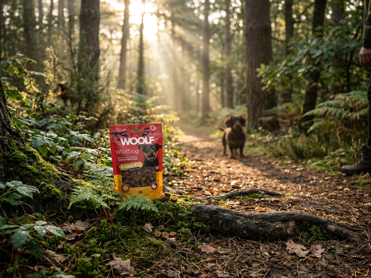 Pamlsek pro psy WOOLF WildDog poch. Twisties Rabbit&Cod, 100 g