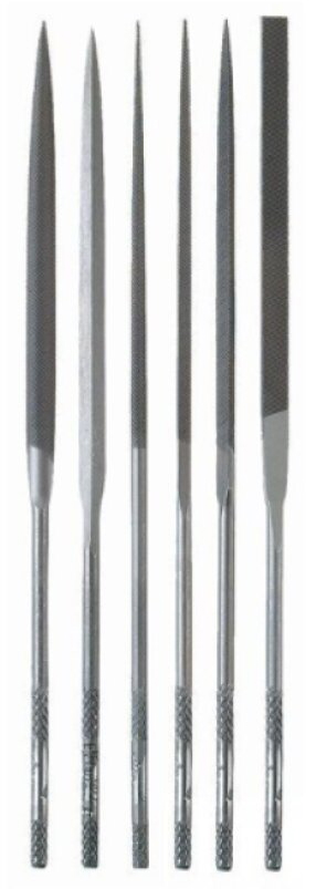 Sady jehlových pilníků Glardon / Vallorbe® Needle - 6 ks