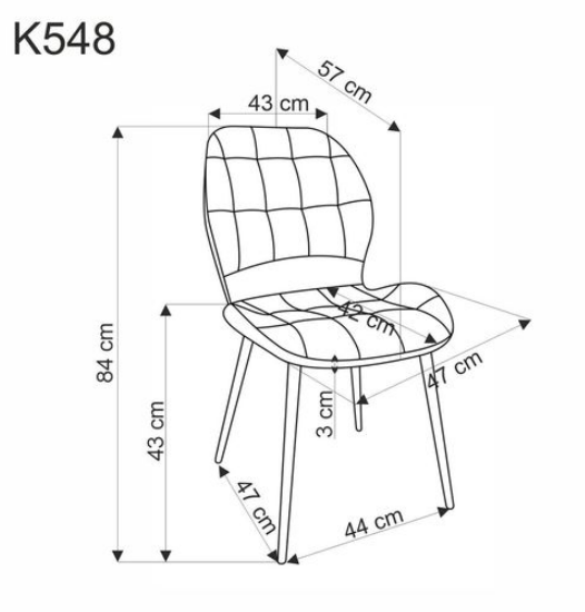 Jídelní židle K548 šedá - výprodej skladu
