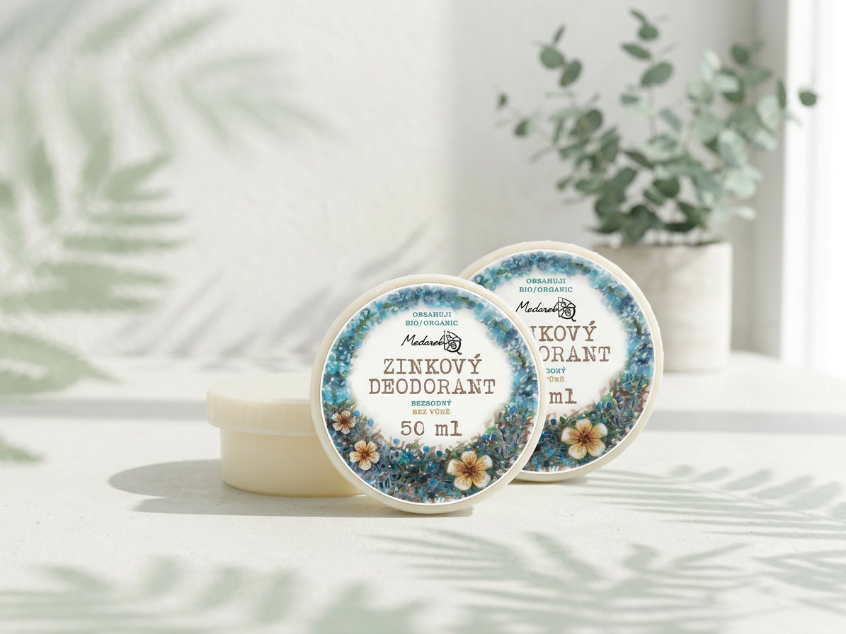 Medarek Krémový deodorant bez vůně, zinkový bez sody