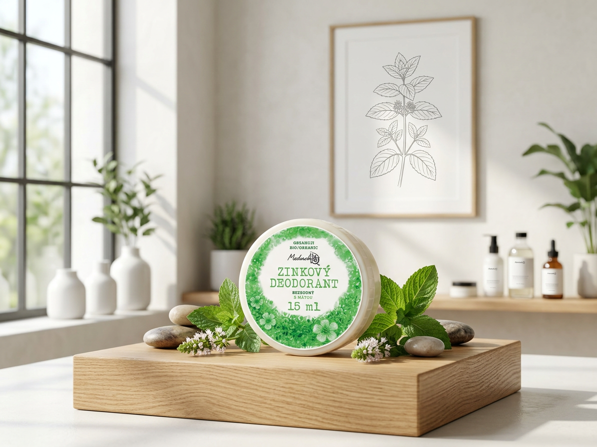 Medarek Krémový deodorant sladká máta, zinkový bez sody