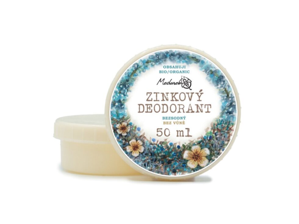 Medarek Krémový deodorant bez vůně, zinkový bez sody