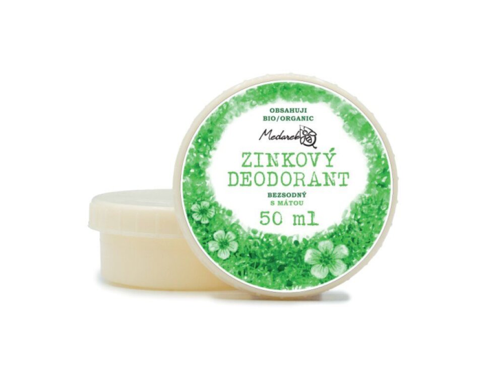 Medarek Krémový deodorant sladká máta, zinkový bez sody