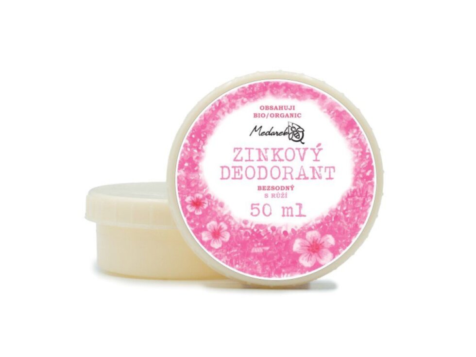 Medarek Krémový deodorant růže, zinkový bez sody