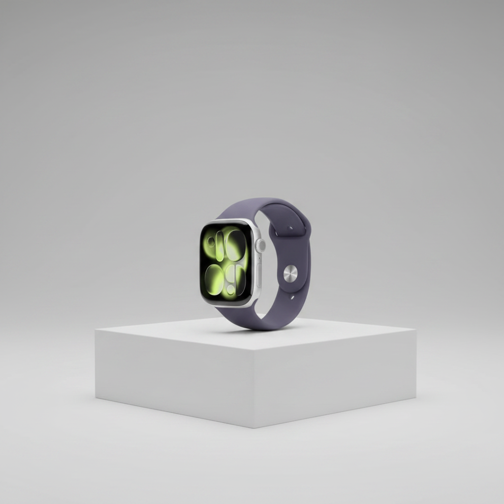 Apple Watch 11 GPS 42mm Silver Aluminium Case with Purple Fog Sport Band - M/L