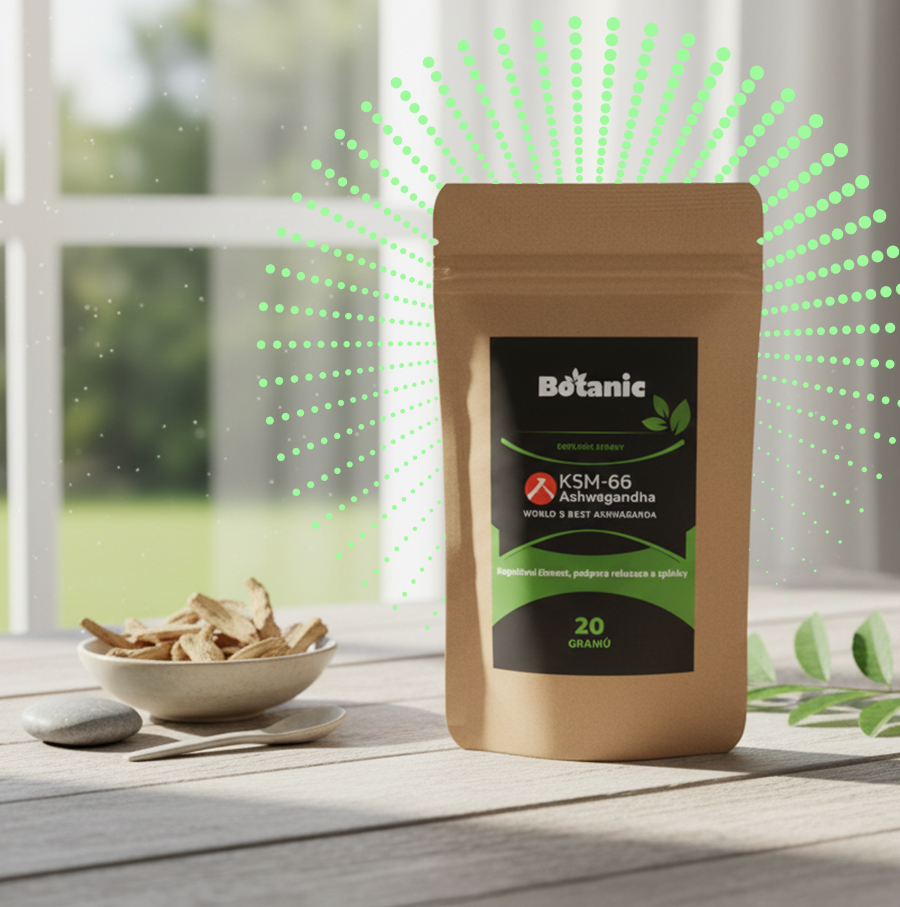Botanic Ashwagandha (Ašvaganda) KSM—66® - Extrakt prášek BIO 20 g