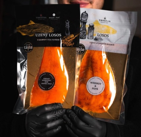 Losos uzený studeným kouřem Whiskey & Pepř - min. 100g