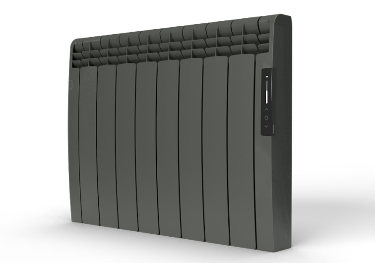 Olejový radiátor 1200W 58,5x75x9,7cm EONIQ tmavě šedá elektrický programovatelný s WiFi Rointe ERNG1200RAD2