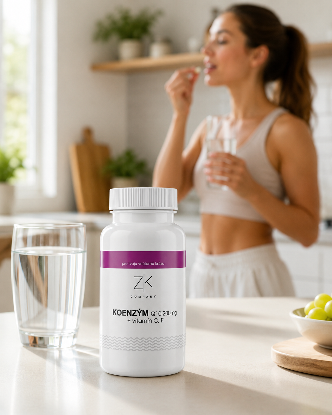 ZK KOENZÝM Q10 200 mg + vitamín C, E 60 kapsúl