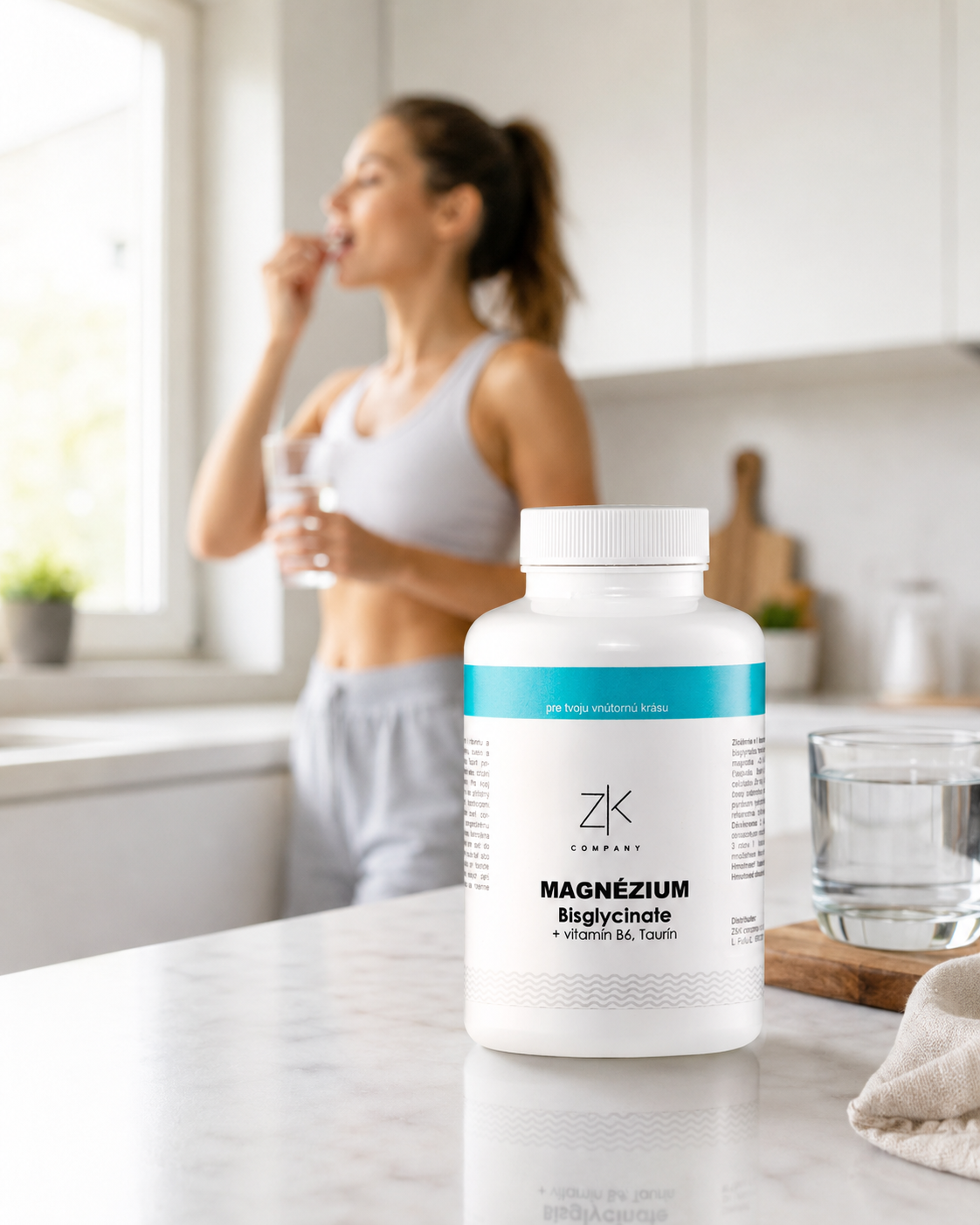 ZK MAGNÉZIUM Bisglycinate + vitamín B6, taurín 120 kapsúl