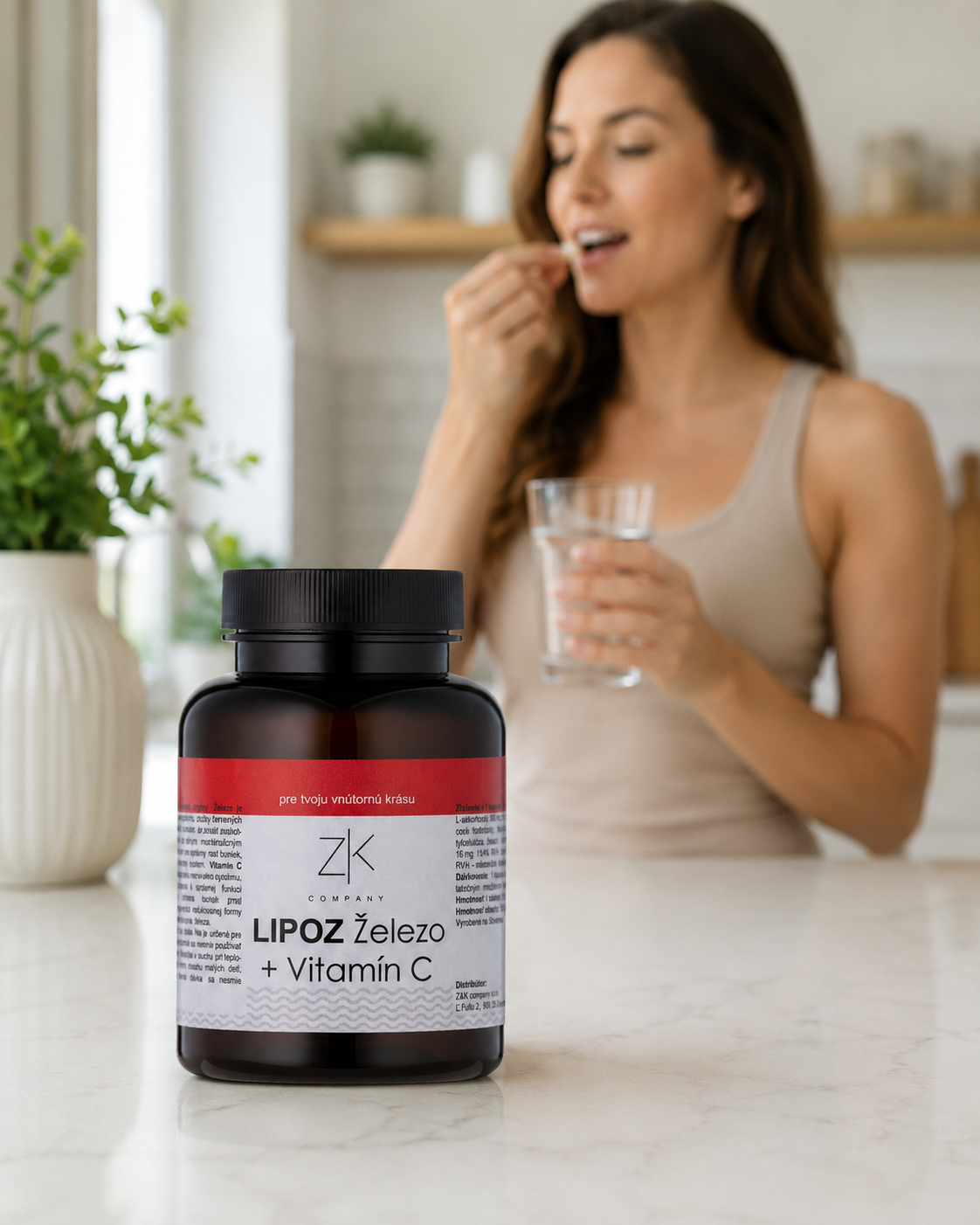 ZK LIPOZ Železo + Vitamín C 60 kapsúl