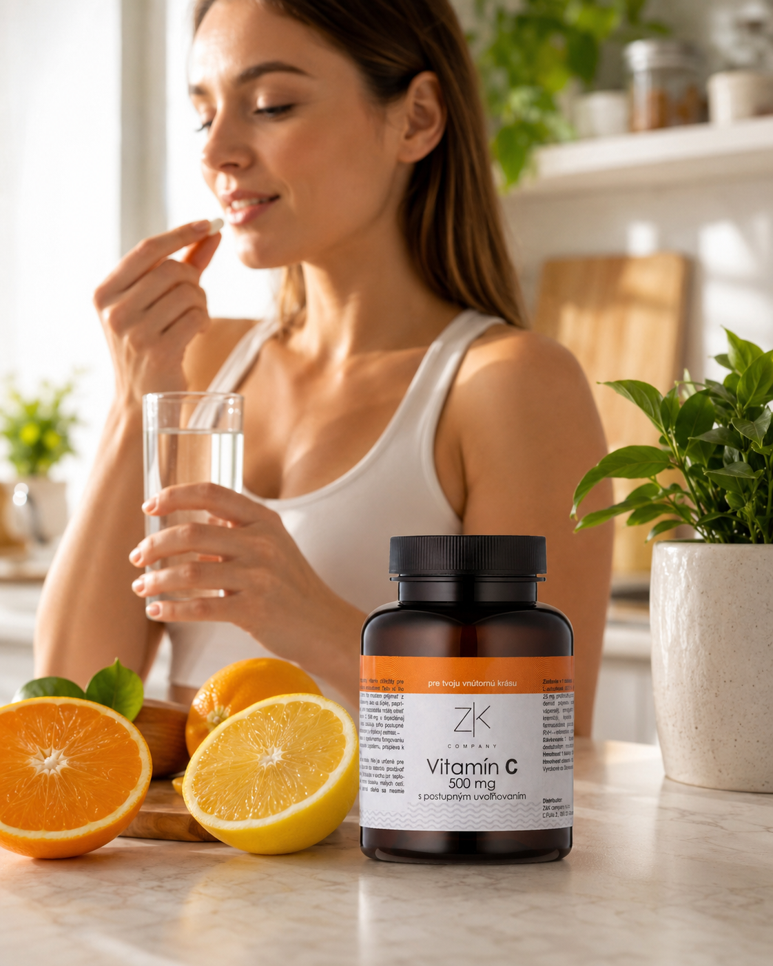 ZK Vitamín C 500 mg s postupným uvoľňovaním, šípkový extrakt 100 tbl