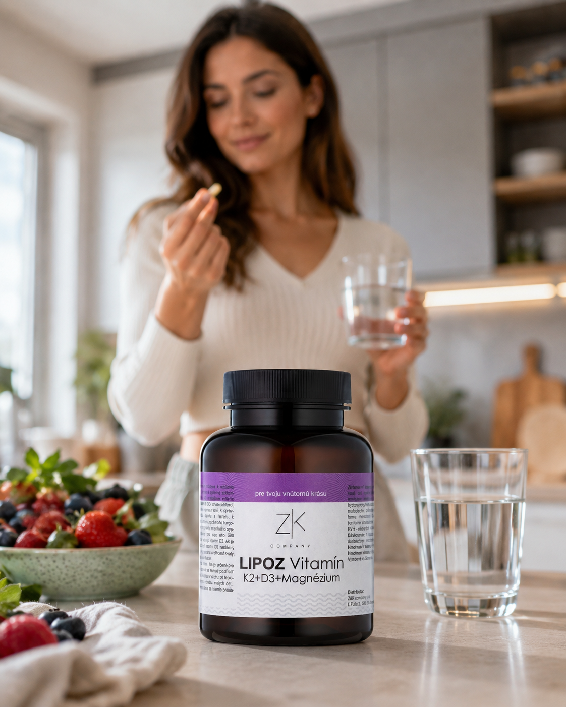 ZK LIPOZ Vitamín K2+D3+Magnézium 60 kapsúl