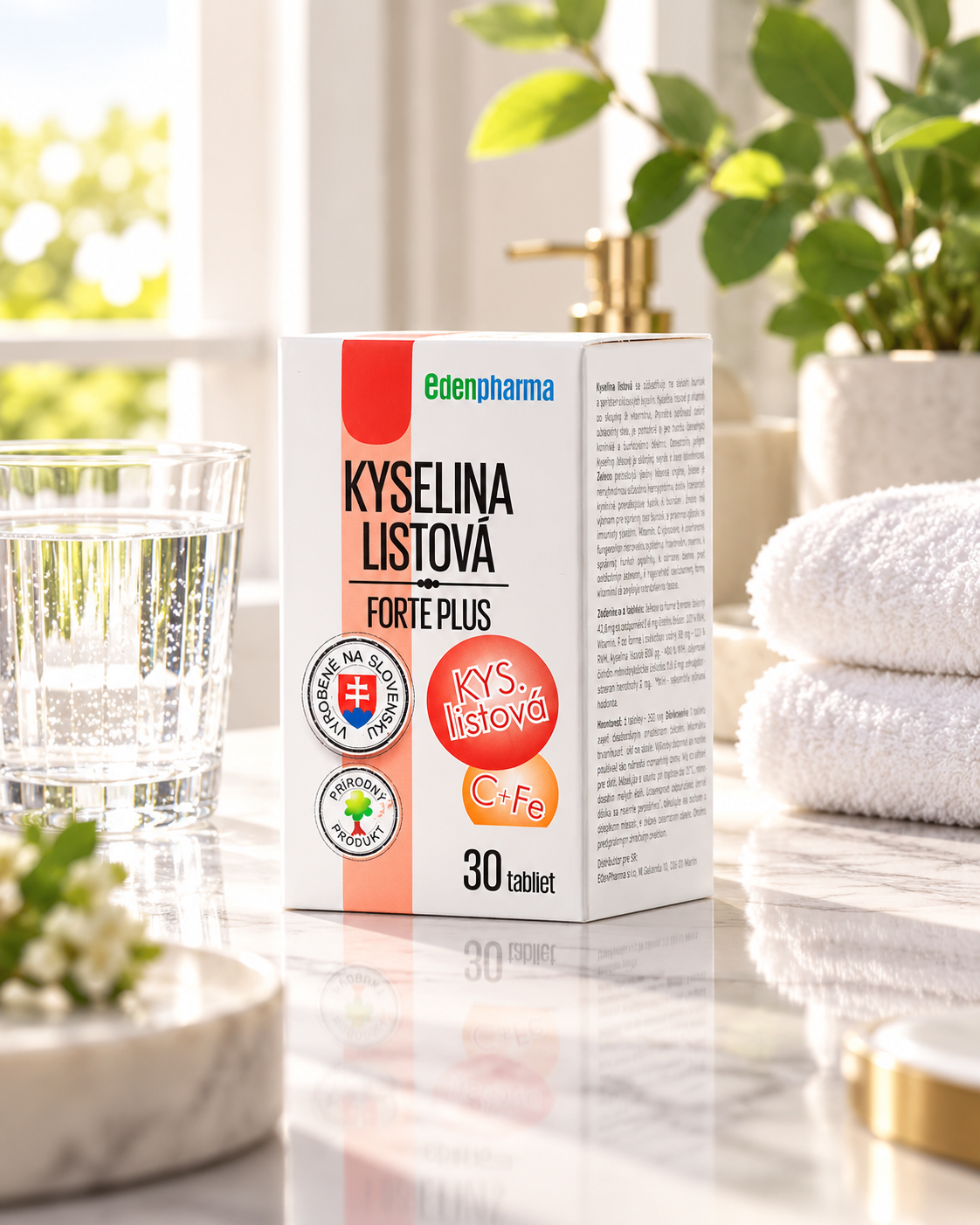 Kyselina listová forte plus 30 tabliet