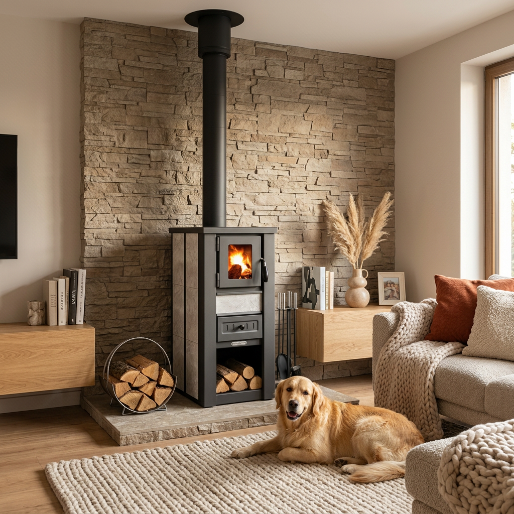 PRO-TERMO Krbová kamna LAVA CERAMIC - bílá
