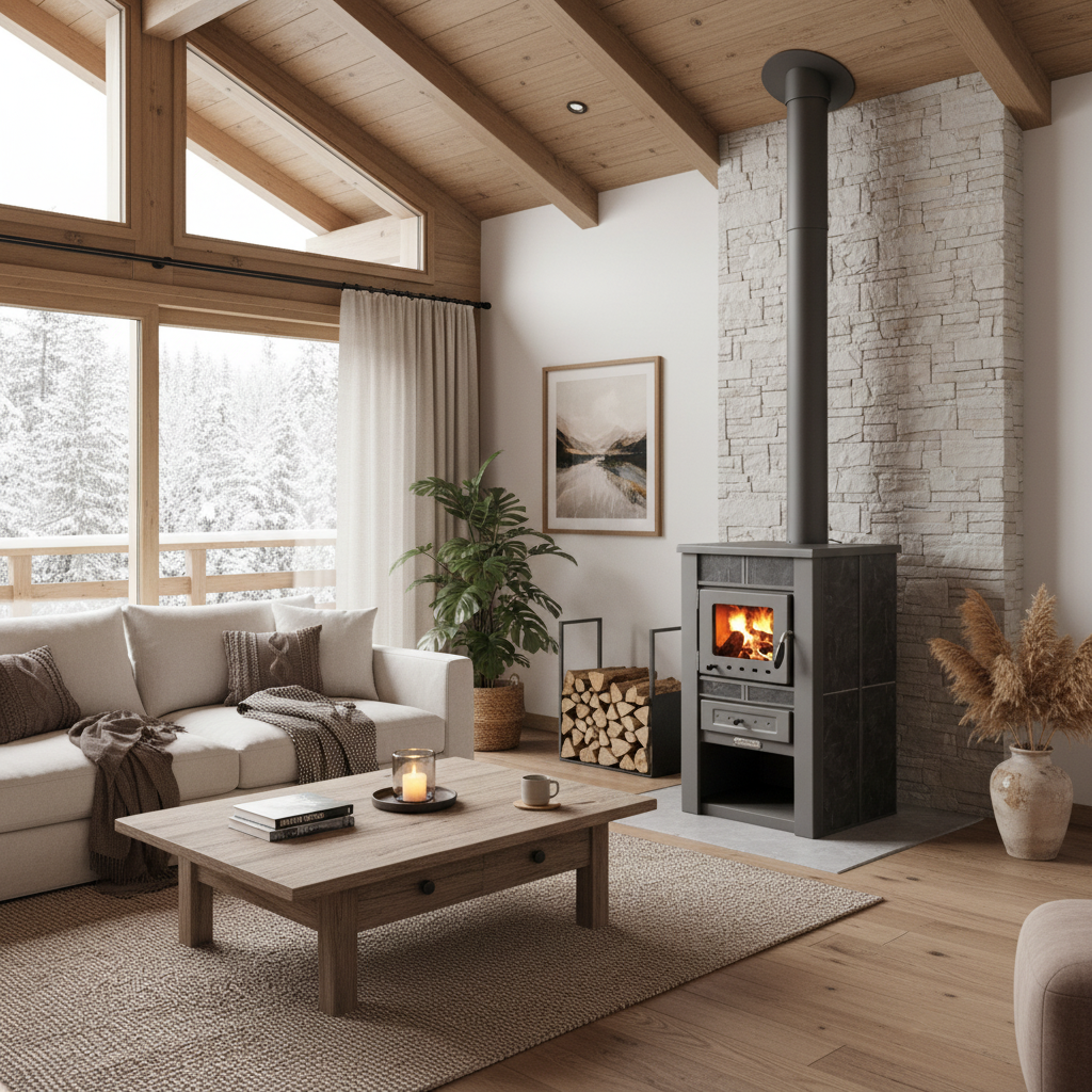 PRO-TERMO Krbová kamna ALPINA CERAMIC - černá