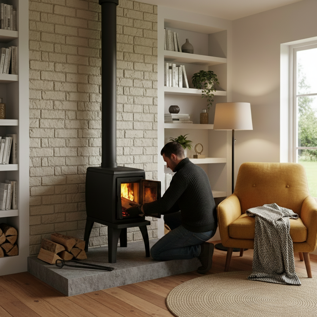 PLAMEN Litinová krbová kamna TRENK - černá