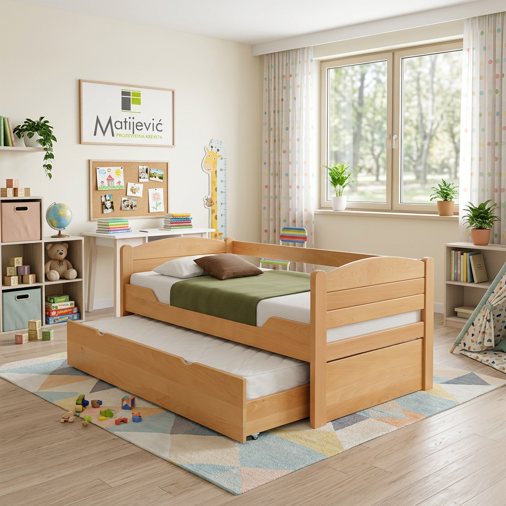 Postel z masivu K1 SOFA 90 PLNÁ PLUS - buk