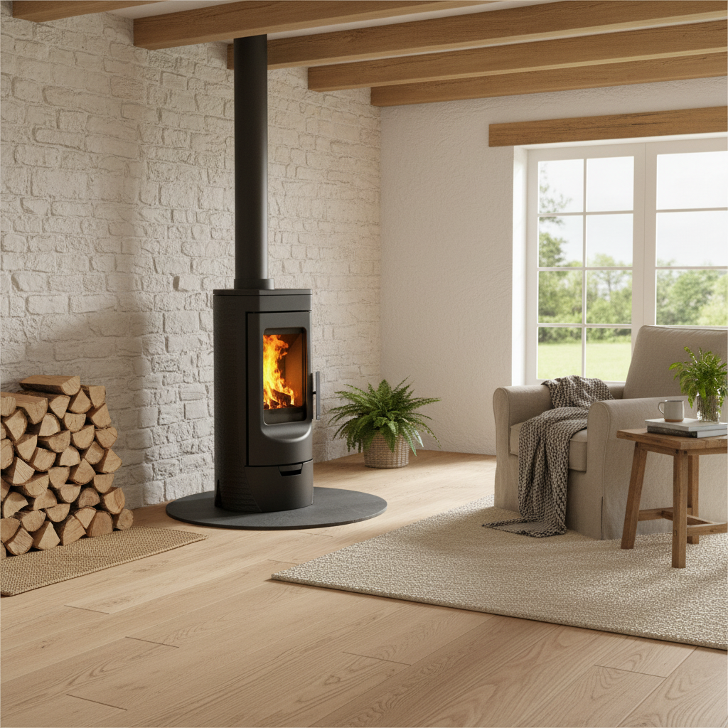 PLAMEN Litinová krbová kamna TARA - černá