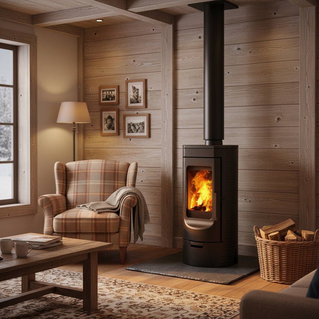 PLAMEN Litinová krbová kamna TARA - černá