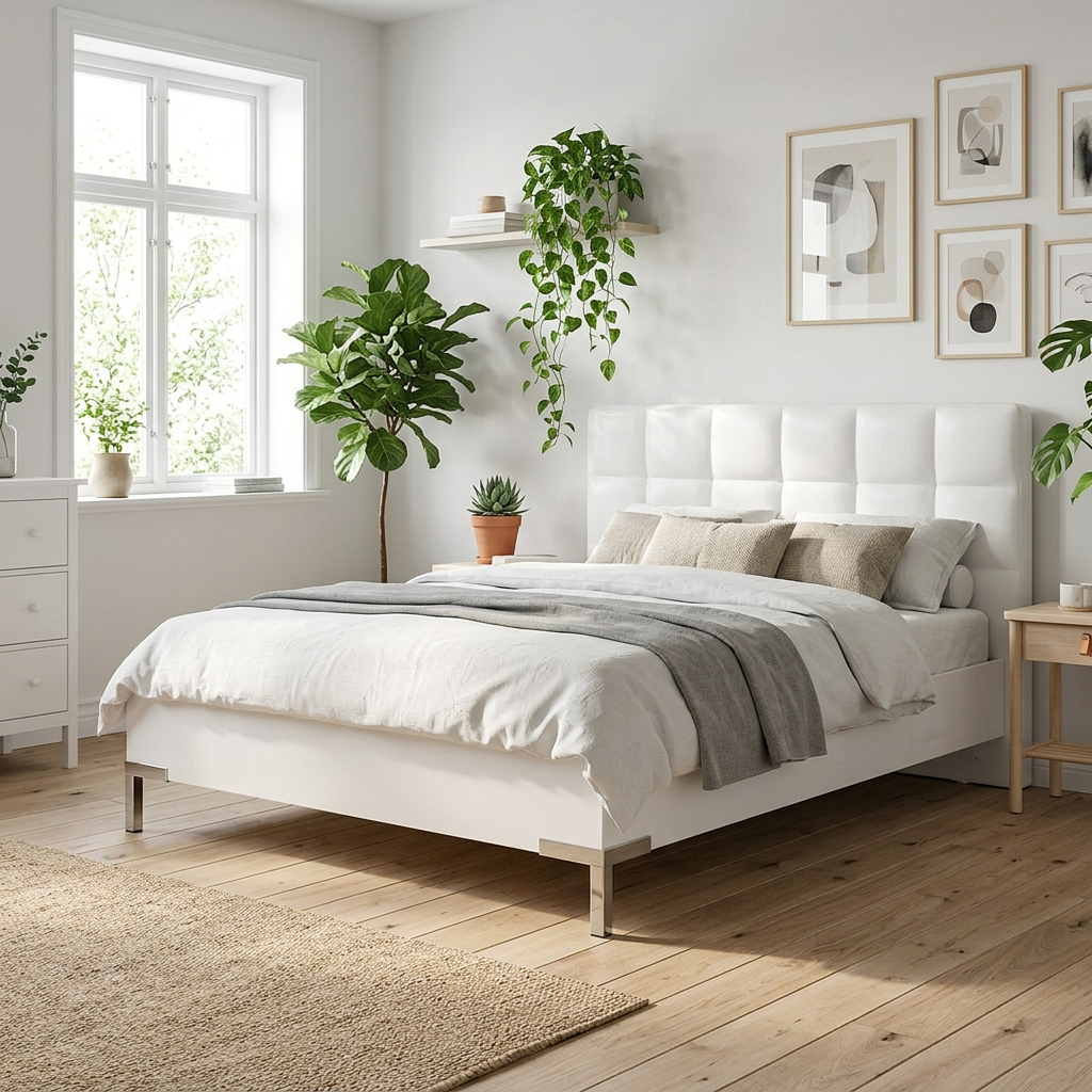 Postel PIANO - KR180V bílá lesk