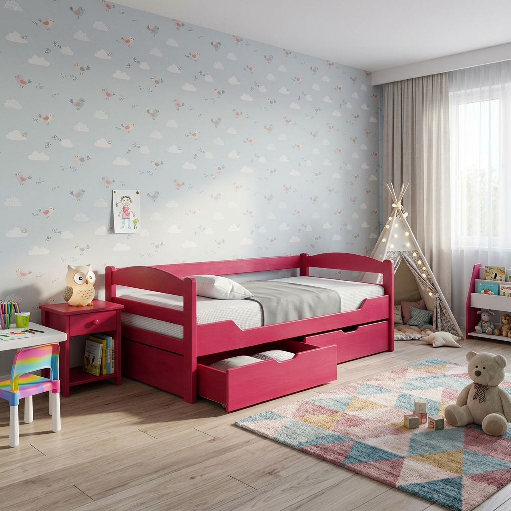 Postel z masivu K1 SOFA 90 - buk
