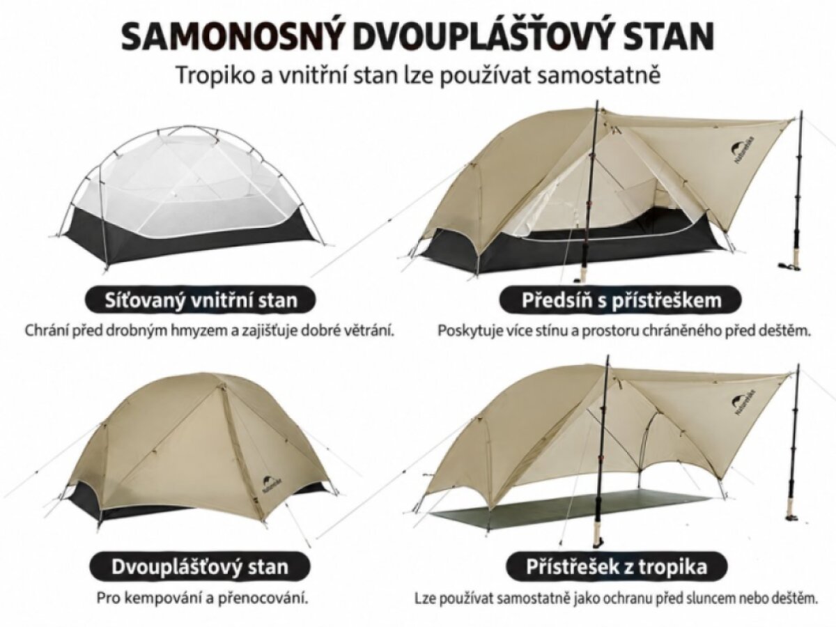 Ultralehký stan Naturehike Mongar 1 15D
