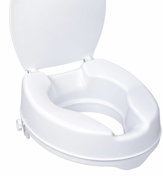 Nadstavec na WC s poklopom Mobilex, výška 15 cm, nosnosť 190 kg