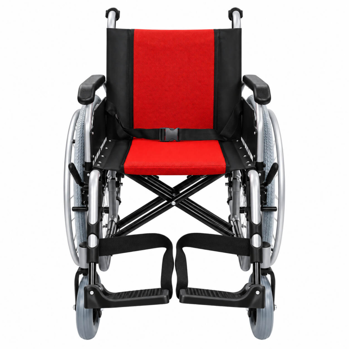 Invalidný vozík Cruiser Smart červený, šírka sedadla 45cm, nafukovacie kolesá, nosnosť 140kg