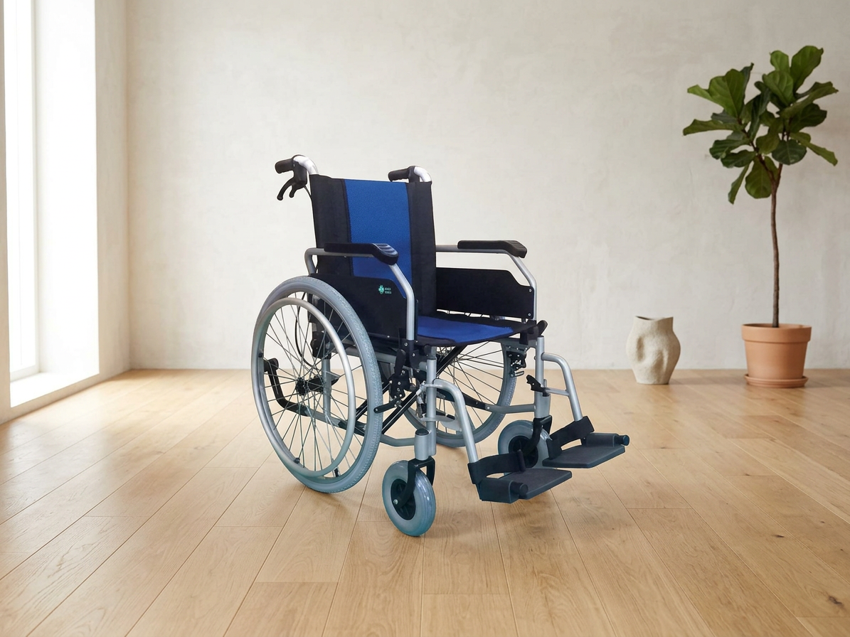 Invalidný vozík Cruiser Smart modrý, šírka sedadla 45cm, nafukovacie kolesá, nosnosť 140kg