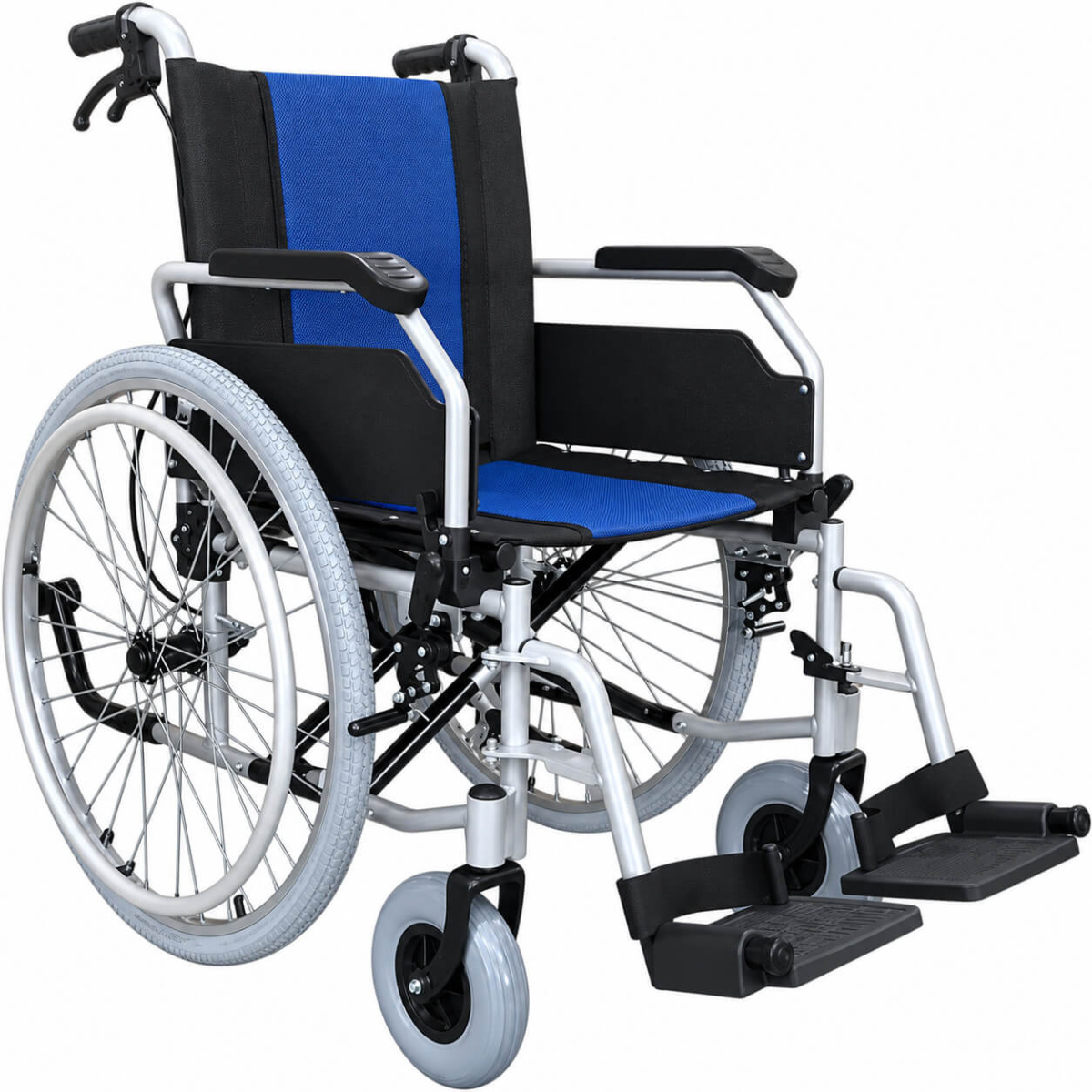 Invalidný vozík Cruiser Smart modrý, šírka sedadla 45cm, nafukovacie kolesá, nosnosť 140kg