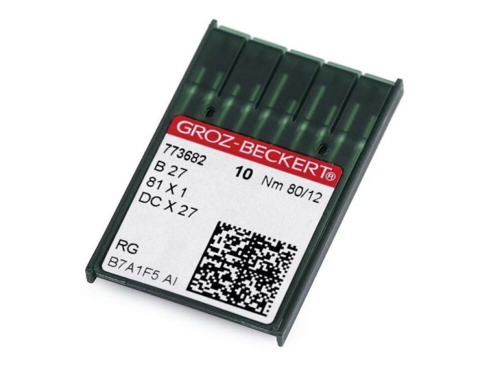 Strojové jehly do průmyslových strojů, overloc Groz - Beckert 773682 - 80/12