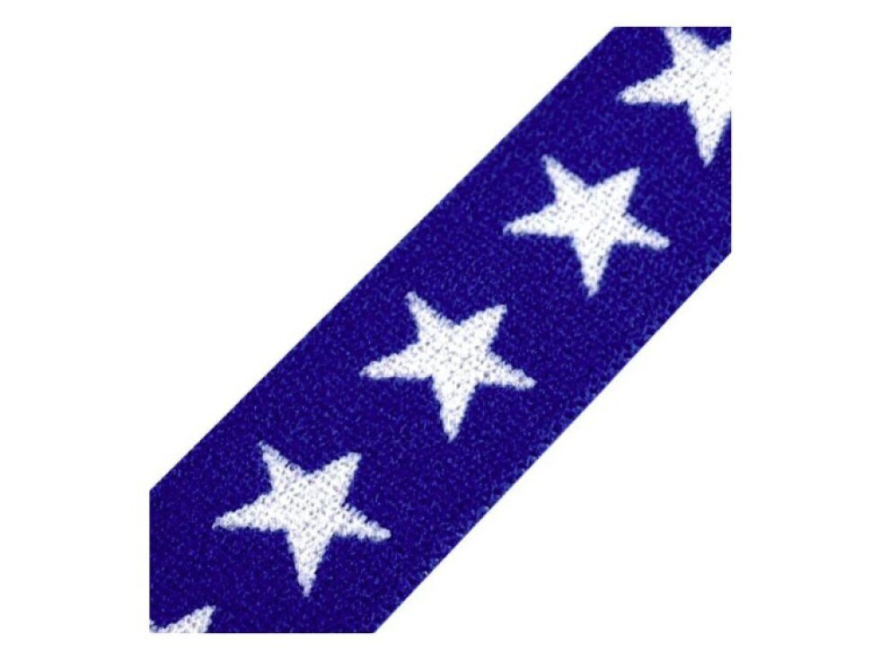 Pruženka ozdobná 20mm - Hvězdy, cobalt