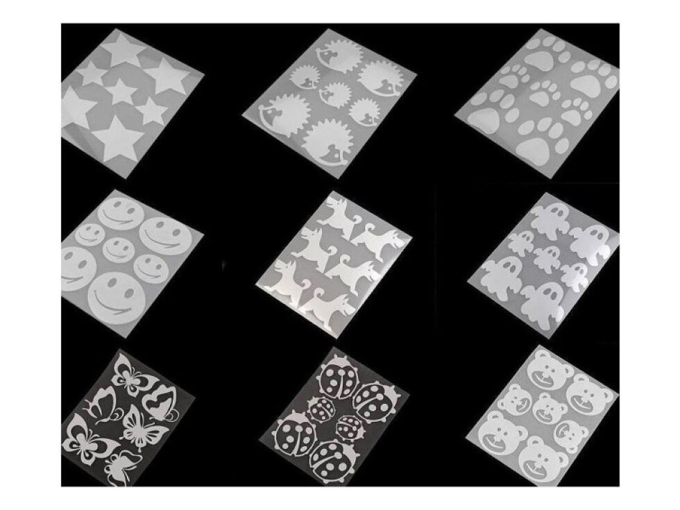 Reflexní nažehlovačky 9x12cm - MIX