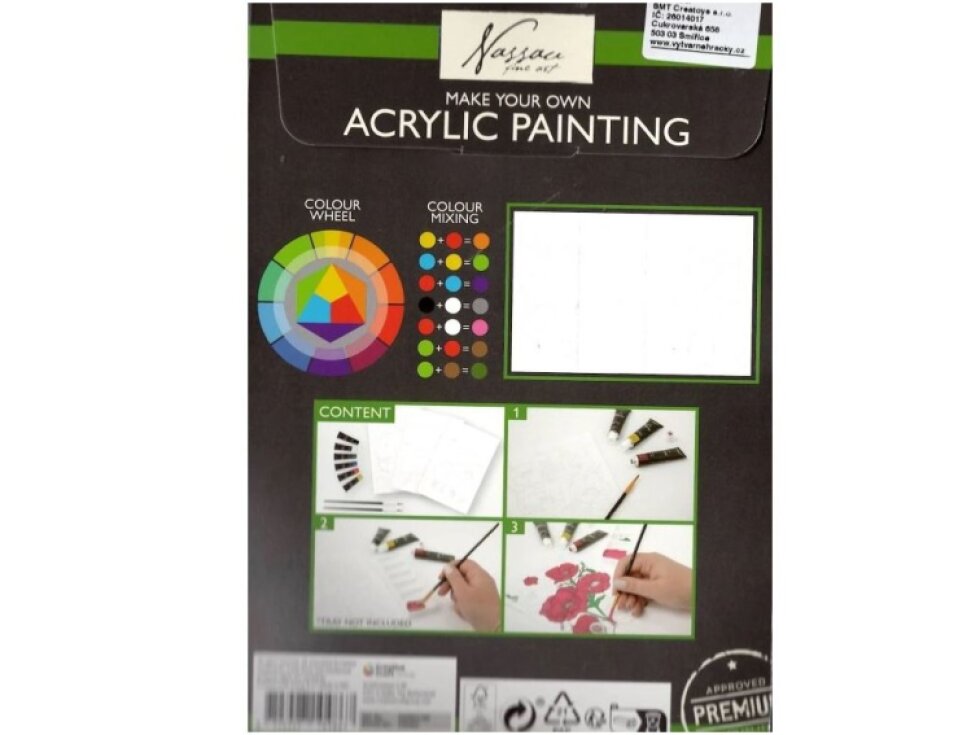 Umělecká sada akrylových barev - květiny