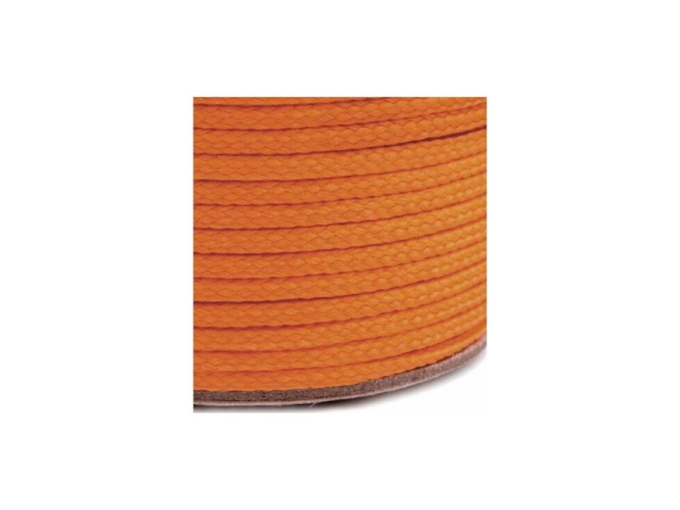 Oděvní šňůra kulatá PES, 4mm - Oranžová