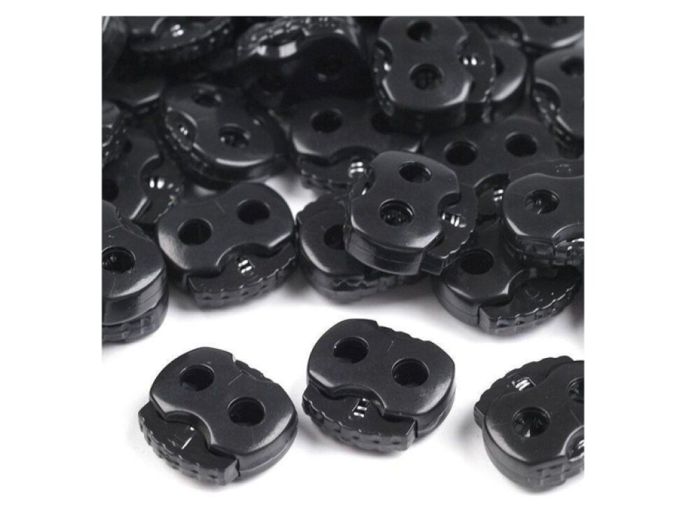 Brzdička oboucestná 1,5x1,5cm - Černá