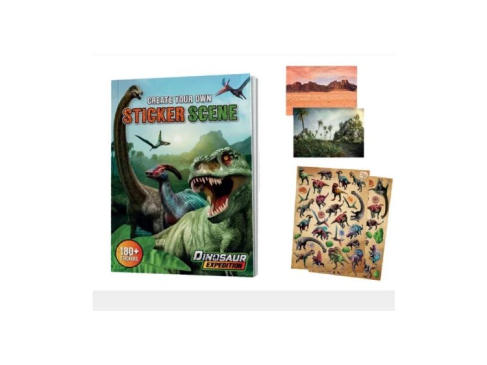 Kniha samolepek A4 s dinosauřími motivy