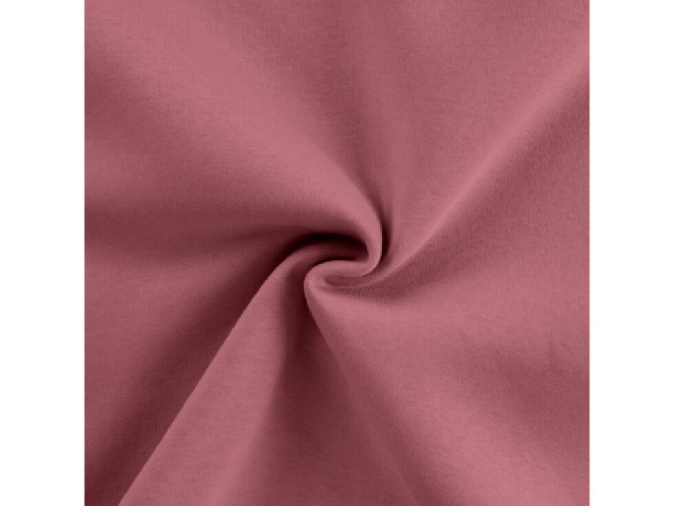 Jednobarevná teplákovina, počesaná 280g - Starorůžová